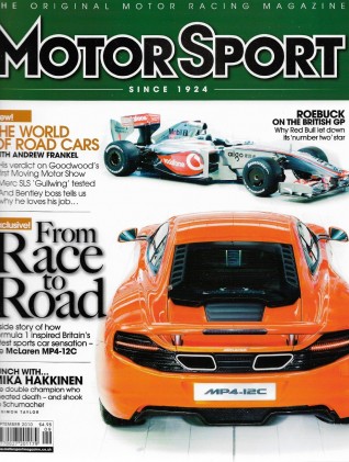 MOTOR SPORT 2010 SEPT - NIKA, McLAREN MP4-12C, 911 CARRERA RS, P4 